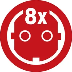 BRENNENSTUHL Steckdosenleisten+Schalter 8-fach/4USB 1153560000 Turm 2m