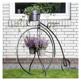 GartenHero Blumenständer Blumenständer Fahrrad Blumenregal 3 Blumentöpfen Pflanzenregal schwarz