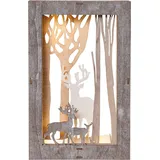 EGLO Weihnachts-Silhouette rechteckig Winterlandschaft warmweiß