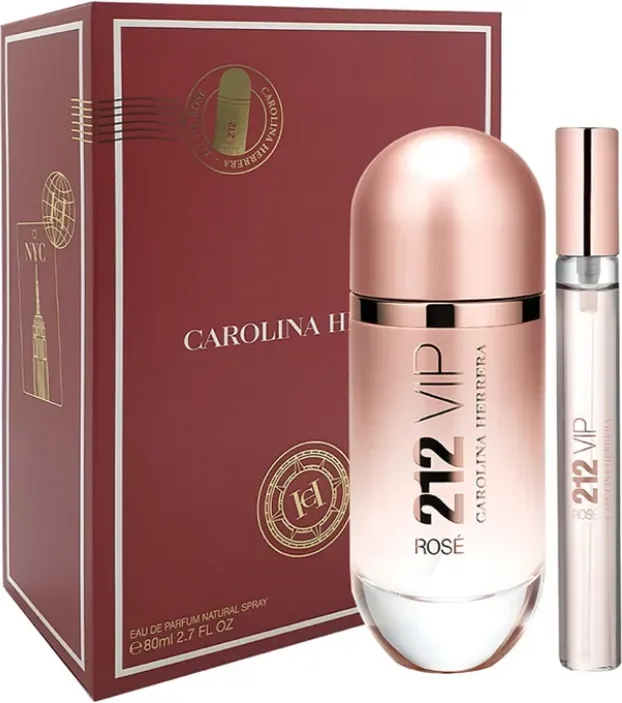 Carolina Herrera 212 Vip Rosé Set für Damen, EDP 80 ml und 10 ml