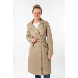 Mauritius Ledermantel "GWTaruh OT", Damen, Gr. XXL, beige, Obermaterial: 100% Schafsleder. Futter: 100% Baumwolle. Ärmelfutter: 100% Polyester, unifarben, regular fit, Mäntel, femininer Leder-Trenchcoat mit Bindegürtel