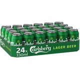 Carlsberg Premium Lager 5,0 % Vol. Dosenbier 0,33 l | 24 Lagerbiere mit feiner Hopfennote in 0,33 l Dose | Bier Palette Einweg (24 X 0,33 l)