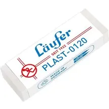 Laufer Radiergummi Plast-0120 transparent/weiß