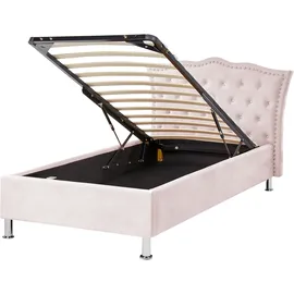 Beliani Metz 90 x 200 cm Pastellrosa