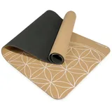 Navaris Yogamatte aus Kork rutschfeste Matte - Yoga Sportmatte Fitnessmatte mit Tragegurt - 183x61x0,5cm Fitness Gymnastikmatte - Schadstofffrei