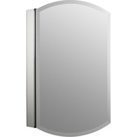 Kohler Bogenschütze, Badezimmer-Medizinschrank mit Spiegel, verspiegelte Einzeltür, abgeschrägte Kanten, Eloxiertes Aluminium