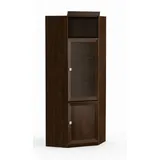 JVmoebel Eckvitrine Eckvitrine aus Holz mit mehreren Fächern und elegantem Design (Eckvitrine) Made in Europa braun