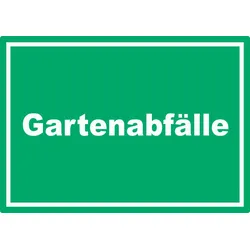 HB-Druck Gartenabfälle Mülltrennung Aufkleber mit Text A3 (297x420mm)
