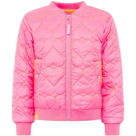 Zwillingsherz Bomberjacke "Be Happy" modisch, Kontrastdetails, regular fit, langärmelig, mit Herzsticker rosa L (40)