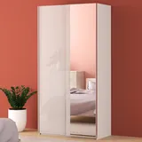 Forte Schwebetürenschrank Fittio 120,1 x 235 x 61,2 cm Weiß