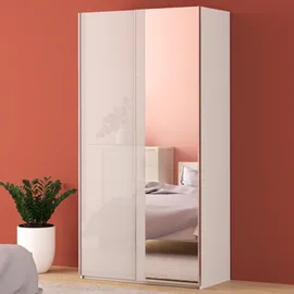 Forte Schwebetürenschrank Fittio 120,1 x 235 x 61,2 cm Weiß