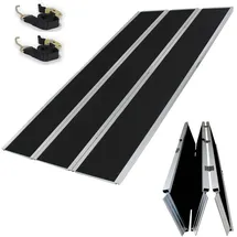 Baumarktplus DREIBREIT by TRUTZHOLM Alu Auffahrrampe 215 cm 2-fach klappbar 1020 kg Alu beschichtet Verladerampe
