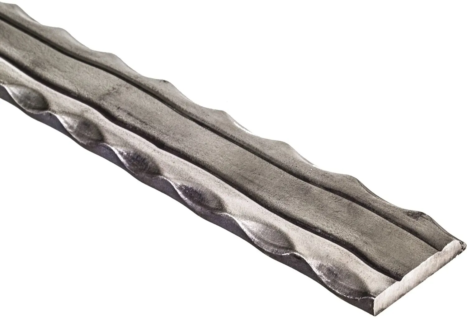 IAM DESIGN ARTEFERRO Handlauf seitlich gehämmert, 40 x 8 x 3000mm mit Rillen,Sch...