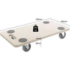 Arebos Rollbrett 200 kg