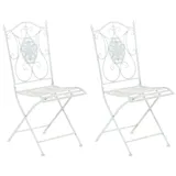 CLP Sibell Gartenstuhl 42 x 49 x 91,5 cm weiß 2er Set