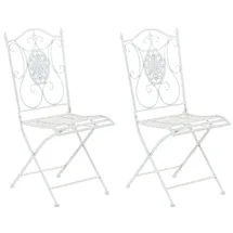 CLP Sibell Gartenstuhl 42 x 49 x 91,5 cm weiß 2er Set