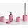 Beliani Badaccessoires Set 5-teilig Badaccessoire-Set Rosa