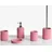 Beliani Badaccessoires Set 5-teilig Badaccessoire-Set Rosa