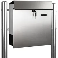 Maxstore Standbriefkasten V2A Edelstahl 120 cm (40100042)