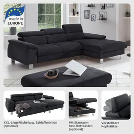 Cotta Ecksofa Komaris schwarz