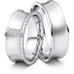 Partnerringe / Freundschaftsringe Koenigsbrunn 925er Silber - 8445