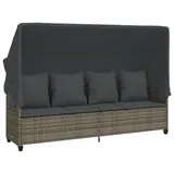 vidaXL Sonnenliege 200 x 58 x 37 cm Grau