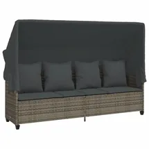 vidaXL Sonnenliege 200 x 58 x 37 cm Grau