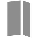 vente-unique Wandpaneele Dusche Grau 2 St. 90 x 120 x 210 cm