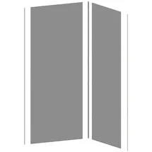 vente-unique Wandpaneele Dusche Grau 2 St. 90 x 120 x 210 cm