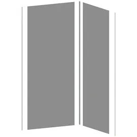 vente-unique Wandpaneele Dusche Grau 2 St. 90 x 120 x 210 cm