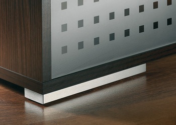 Design-Möbelfuß Edelstahl gebürstet 100 x 40 mm