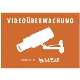 Lupus Electronics 10862 Überwachungskamerazubehör Aufkleber: Achtung Videoüberwachung, Orange -
