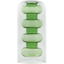Tom Dixon - Bump Vase groß, grau / grün