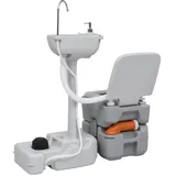 vidaXL Tragbare Campingtoilette mit Waschbecken und Wasserbehälter