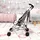 Bayer Puppenbuggy BAYER, schmetterling grau, rosa, Puppenwagen, KinderB:27cm H:56cm T:47cm, Kunststoff, Metall, Polyester, mit Tasche, B:27cm H:56cm T:47cm
