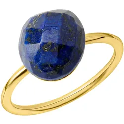 Celesta Ring 925 Silber vergoldet Lapislazuli 925/- Sterling Silber Lapislazuli blau Ringe   Weiss Damen 