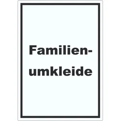 HB-Druck Familienumkleide Aufkleber mit Text hochkant A0 (841x1189mm)