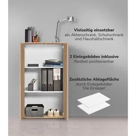 mokebo Mehrzweckschrank Sonoma Eiche, 2 Fächer, 60x110x34 cm, Waschküche, Mehrzweckschränke
