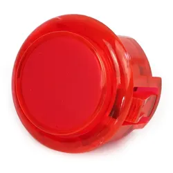 Arcade Button, 30mm, transparent - Farbe: rot