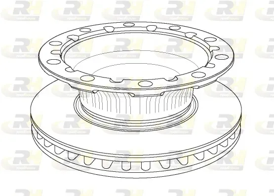 ROADHOUSE nsx117120 Vorderachse belüftet 430mm 45mm