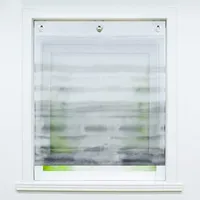 Joyswahl transparentes Ösenrollo mit Farbverlauf Druck »Alia« Raffrollo mit Hakenaufhängung, ohne Bohren Schals Fenster Gardine BxH 100x140cm Grau 1 Stück