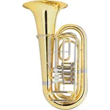 Classic Cantabile Brass T-180 3/4 Bb Tuba - 4 Ventile - Höhe: 91 cm - Neusilber Innen- und Außenzüge - Mundrohr aus Neusilber - Schallstück Ø: 37,5 cm, Bohrung Ø: 18 mm