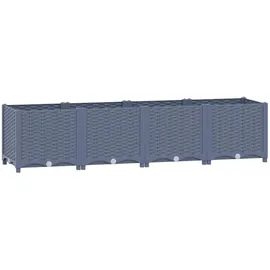 vidaXL Hochbeet 160 x 40 x 34,9 cm Grau