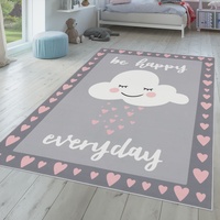TT Home Kinderteppich Teppich Kinderzimmer Junge Mädchen Spielteppich Baby Modern, Farbe: Pink 4, Größe:120x160 cm