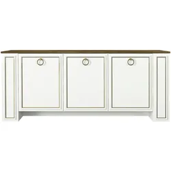 moebel17 Sideboard Sansa Weiß Walnuss