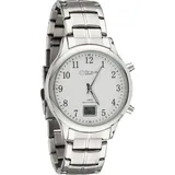 Miraval Funk-Armbanduhr mit Edelstahlarmband Funkuhr 41 mm Edelstahl 20 mm Funksignal DCF77 Herrenarmbanduhr Damenarmbanduhr Digitale & 2-MV1622-1
