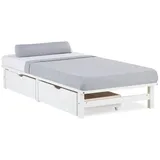 Homestyle4u Bettkasten 2er Set in Weiß 82x22 53 cm 2196