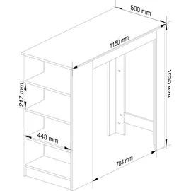 Akord Bartisch Akord 115 x 103 x 50 cm Weiß
