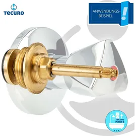 tecuro Ventil Oberteil 1/2 Zoll, für Unterputz-ventile - Messing blank