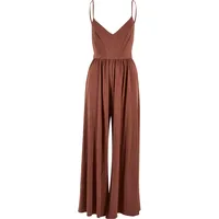 URBAN CLASSICS Damen Jumpsuit Ladies Modal Spaghetti Jumpsuit terracotta S